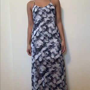 Blue and White Maxi Dress